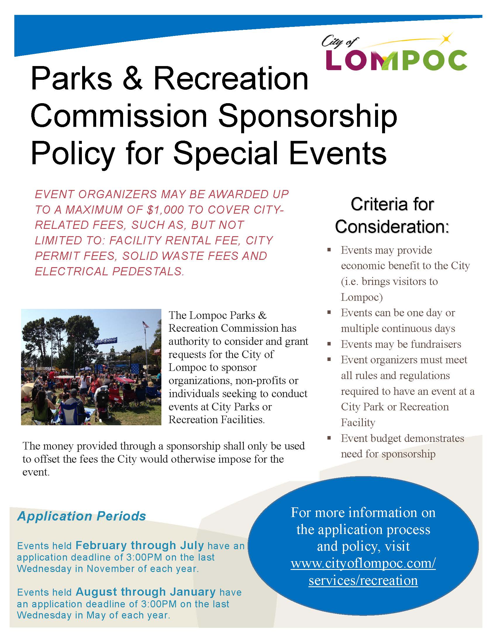 PR Commission Sponsor policy