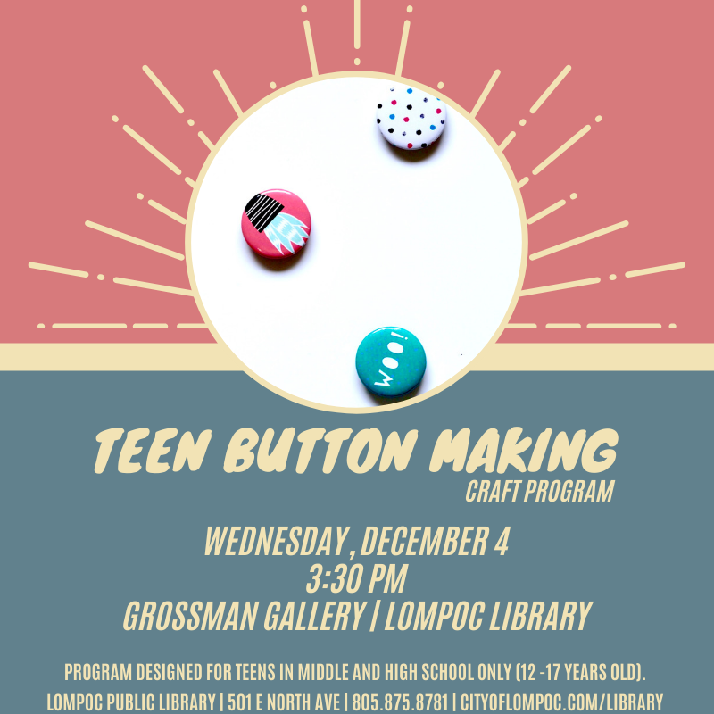 Teen Button Making