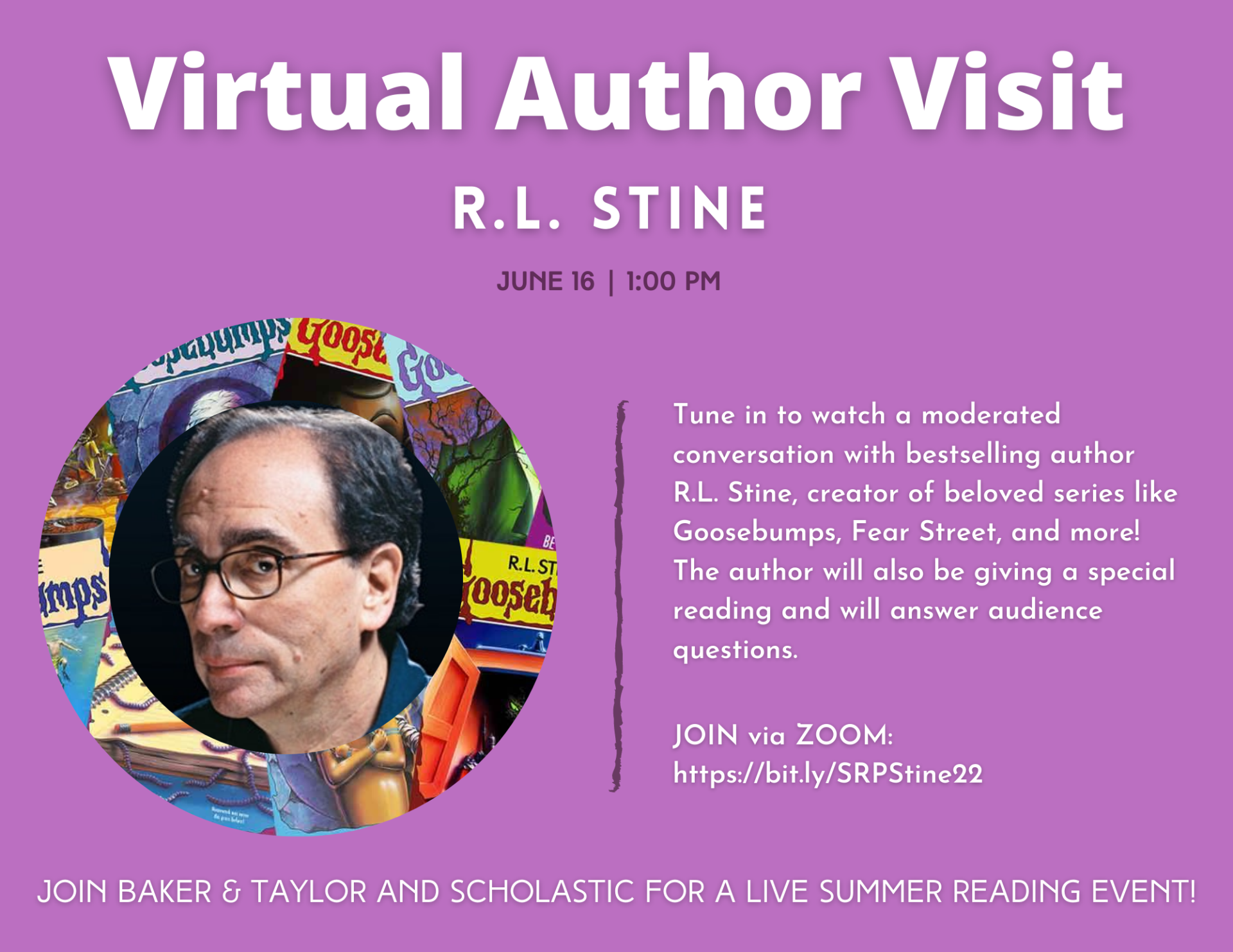 Virtual Author Visit with R.L. Stine