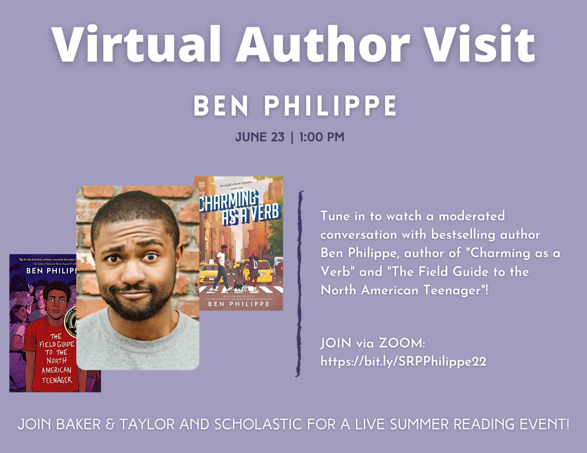 Join us for a Virtual author visit with Ben Philippe