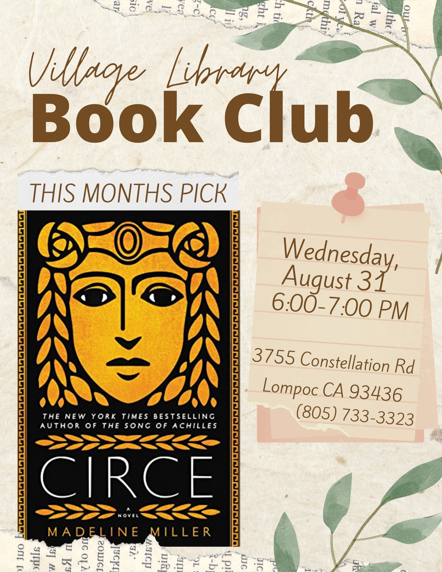 August Book Club