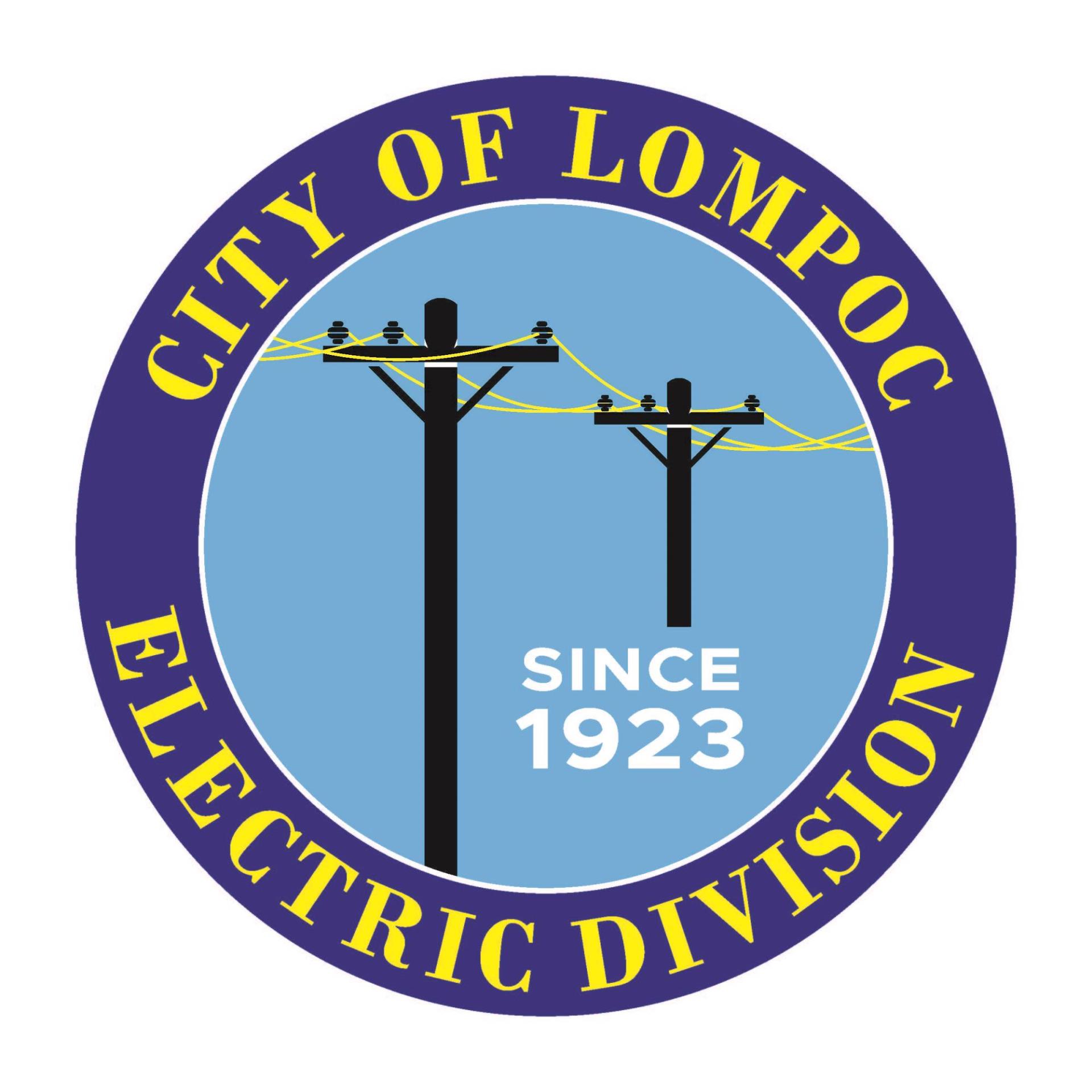 City of Lompoc Electric logo circle 7c since 1923